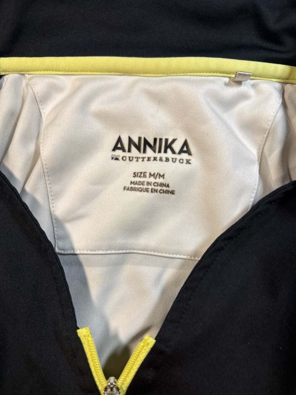 Annika by Cutter & Buck Sleeveless Quarter-Zip Performance Golf Polo